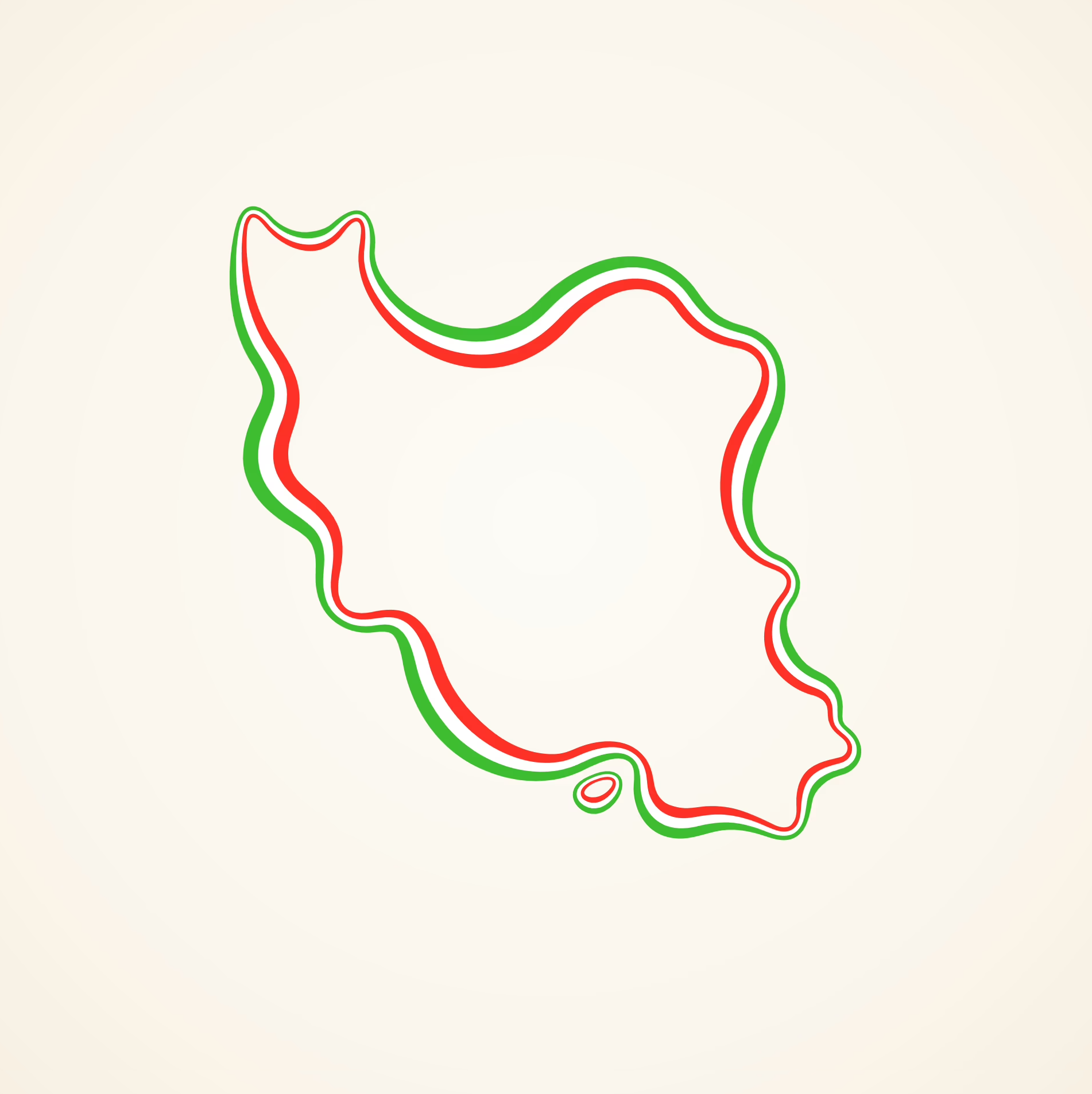 Iran Map Logo
